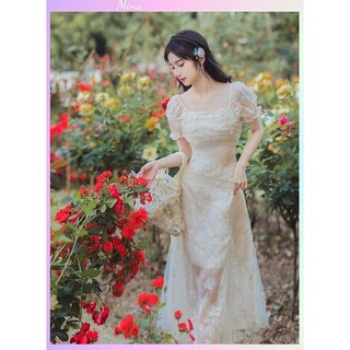 Đầm tiểu thư hoa nhẹ nhàng cổ điển phong cách Retro feedback cuối