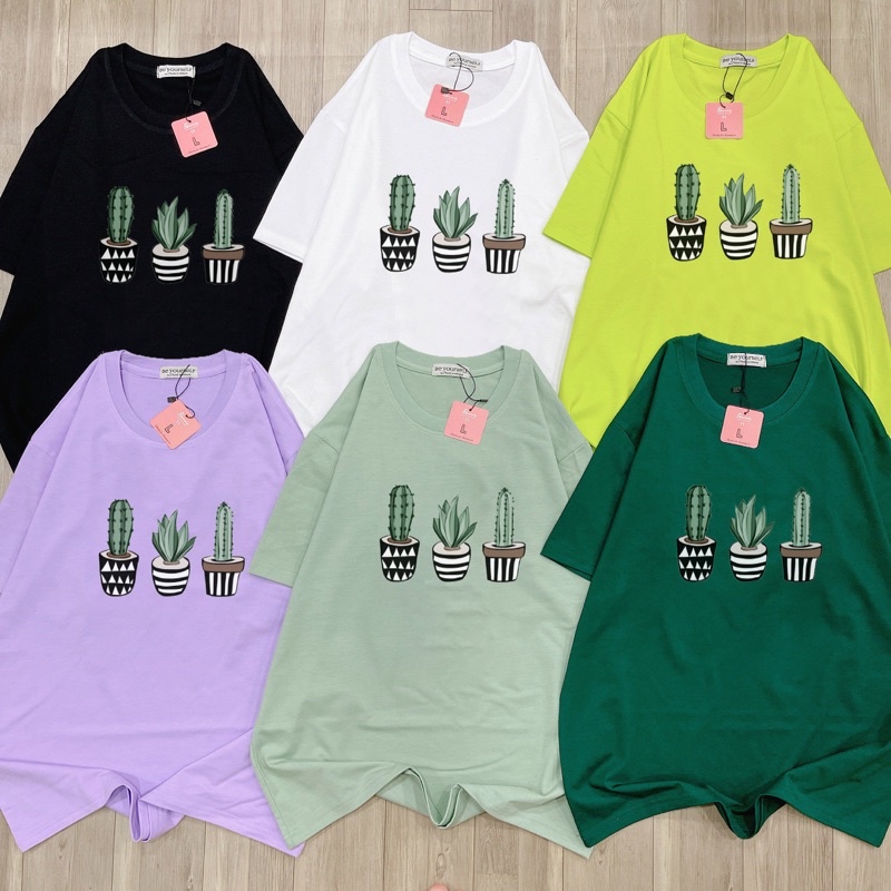 Áo Thun Tay Ngắn UNISEX in decal CÂY XƯƠNG RỒNG - Hình chụp thật (Đủ size M-L-XL-XXL)