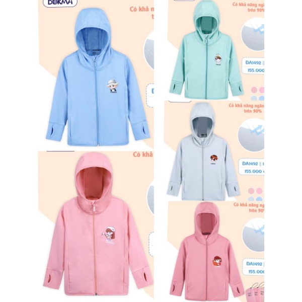 (1-10Y) Áo chống nắng Dokma size 1-10Y