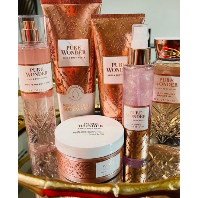 PURE WONDER- Bộ Xịt thơm Dưỡng thể Sữa tắm Kem tay Bath & Body Works