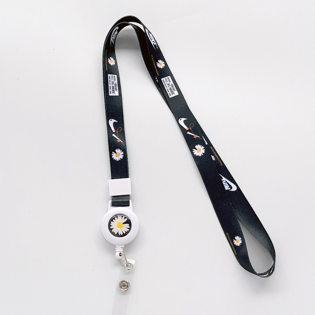 Dây Đeo Thẻ Co Giãn Họa Tiết Totoro Màu Đen Dễ Thương