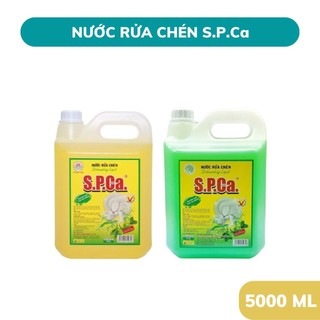 Nước rửa chén S.P.Ca. chiết xuất chanh và trà xanh can 5kg