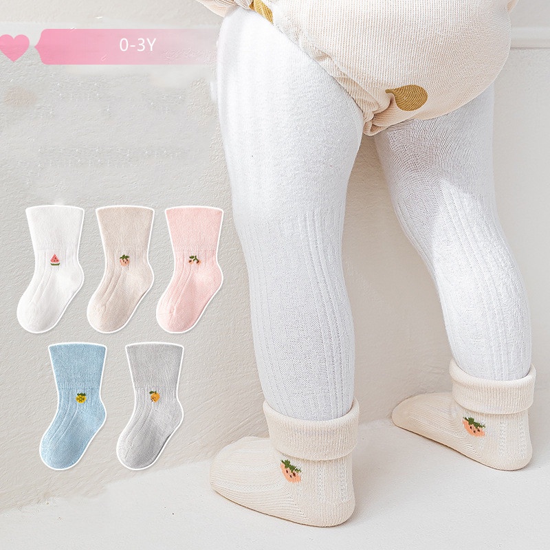 Vớ Dáng Rộng In Họa Tiết Trái Cây Dễ Thương Thời Trang Mùa Xuân 2023 Cho Bé 0-3 Tuổi