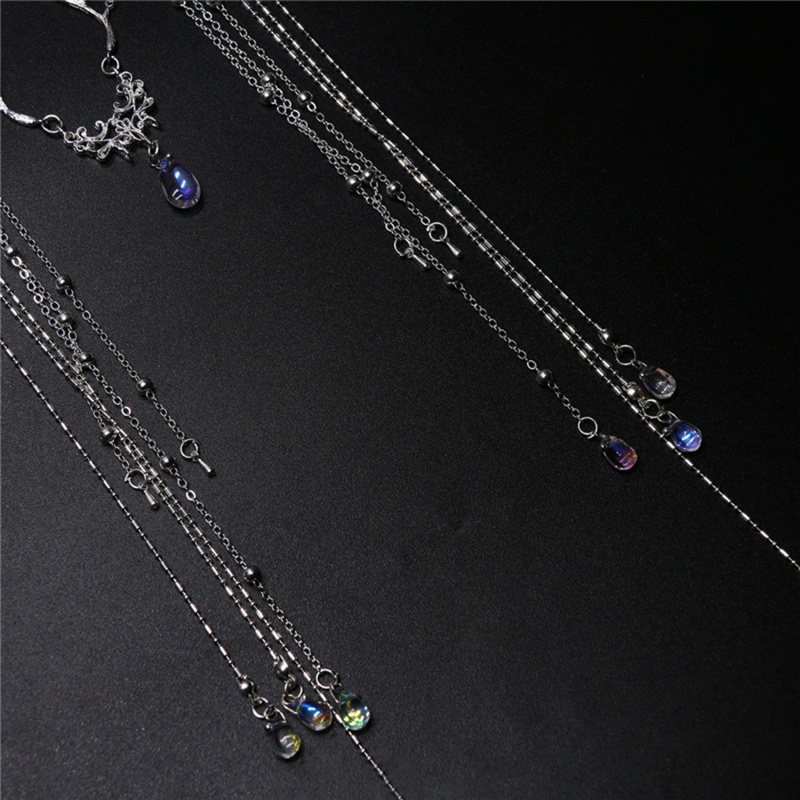 Trâm Cài Tóc Dáng Dài Đính Đá Pha Lê Hình Giọt Nước Phong Cách Trung Hoa Cổ Điển Cho Nữ