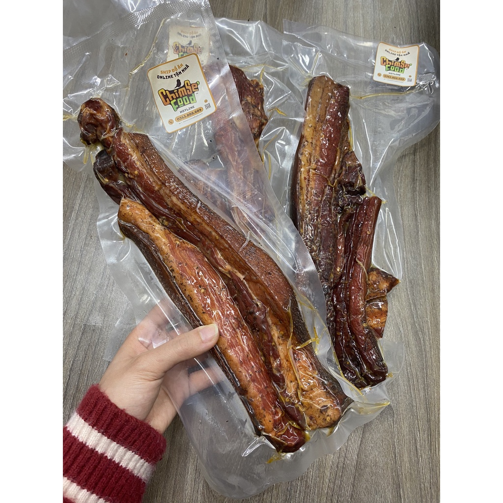 Ba Chỉ Hun Khói  Ba Chỉ Gác Bếp Gói 500g - Chim Sẻ Food