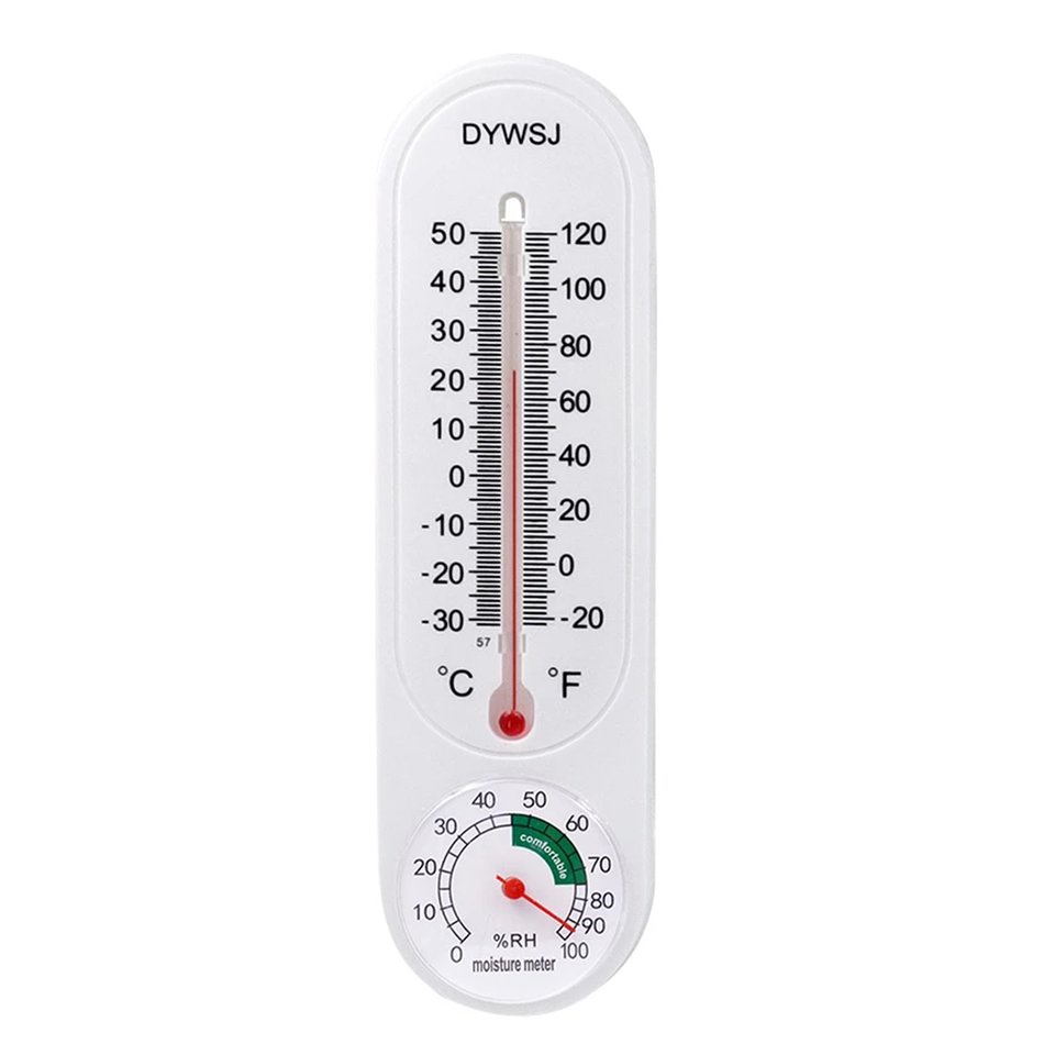 Long Wall-mounted Hygrometer Thermometer Indoor Planting Frozen Pointer
