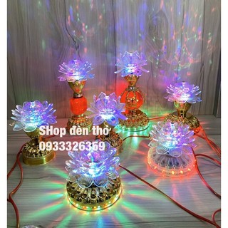 Đèn thờ led hoa sen xoay - nhiều mẫu