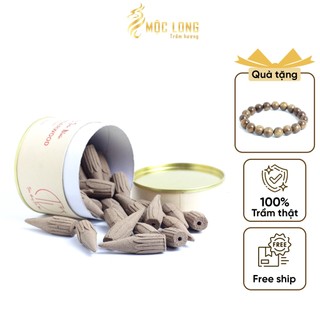Nhang nụ trầm hương cao cấp mùi hương đậm đà dùng cho thác khói trầm hương hộp 32 nụ MỘC LONG