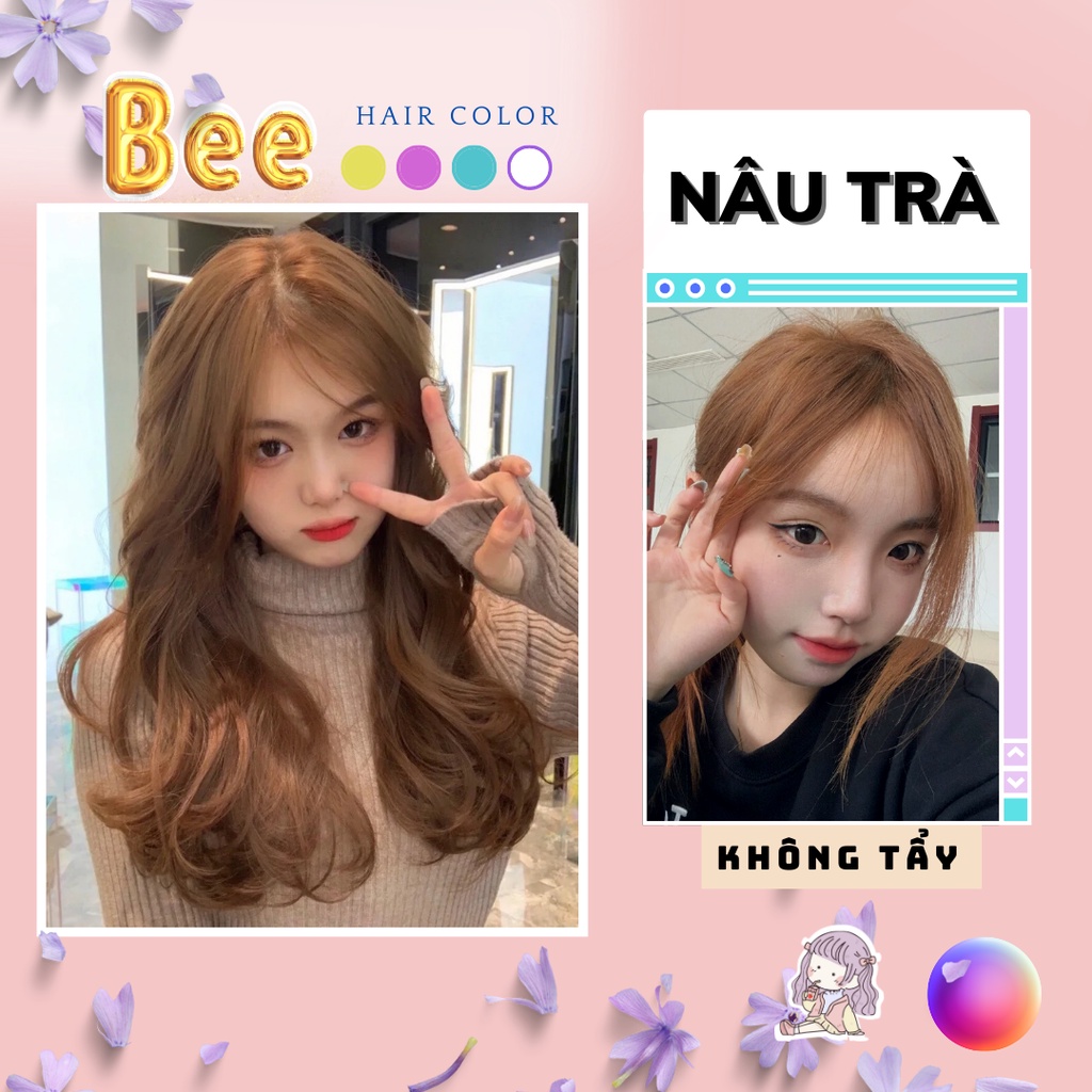 Thuốc nhuộm tóc màu NÂU TRÀ không tẩy | Bee haircolor, Beehaircolor