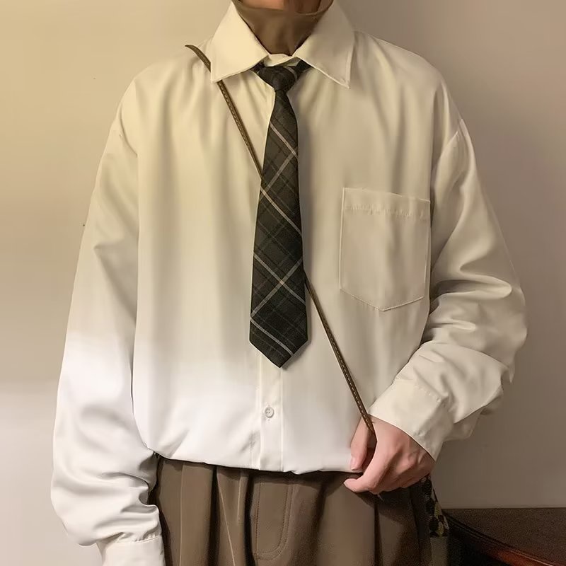 Áo Sơ Mi Dáng Rộng Thời Trang Vintage Cá Tính Cho Nam Nữ sơ mi trắng nữ áo nam đẹp áo sơ mi nam form rộng hàn quốc