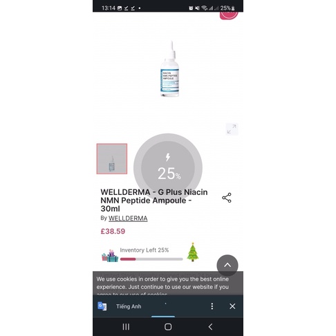 Tinh Chất Niacin peptide WELLDERMA G Pluss