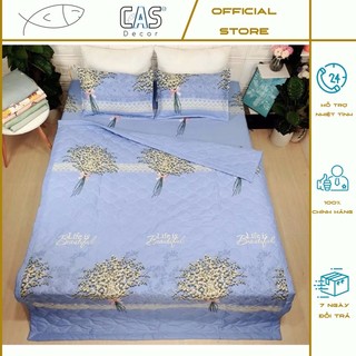 Bộ Chăn Ga Gối Cotton Poly CAS Decor - Hình Bó Hoa ( 3 Món , 4 Món , 5 Món ) Đủ Size