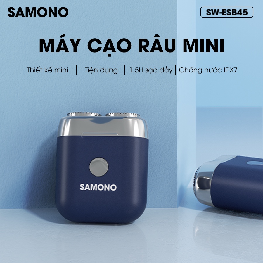 Máy cạo râu Samono SW-ESB45 mini sạc pin đầu dao kép chống nước IPX7 nhỏ gọn tiện dụng bền