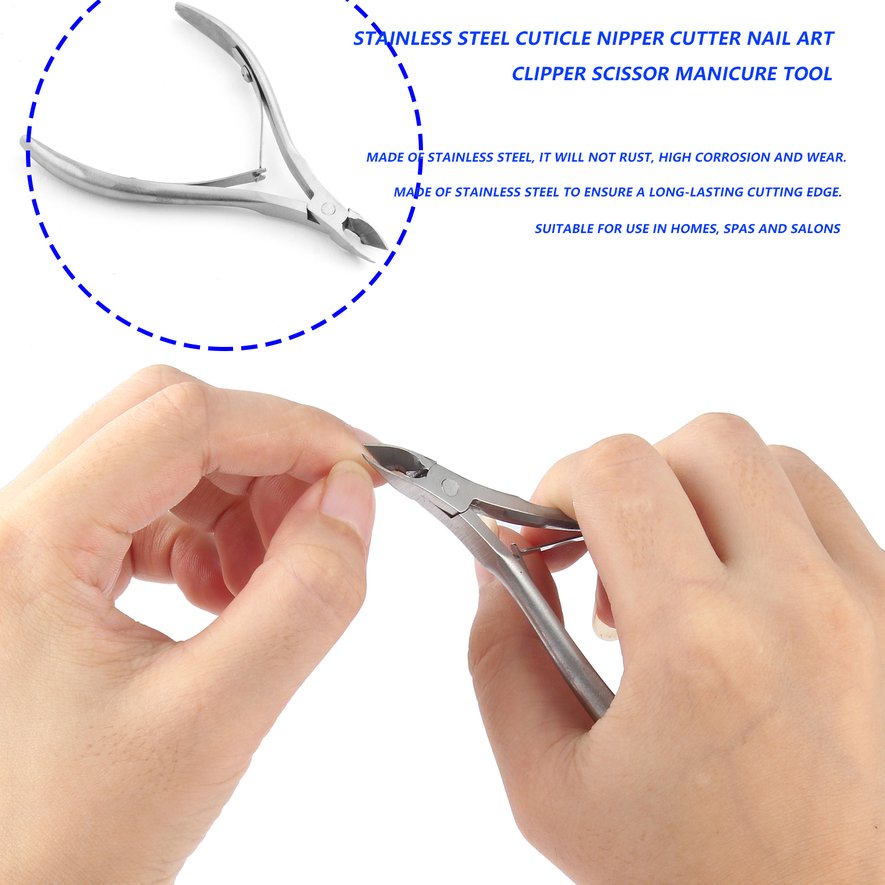❤Stainless Steel Cuticle Nipper Cutter Nail Clipper Scissor Manicure Tool