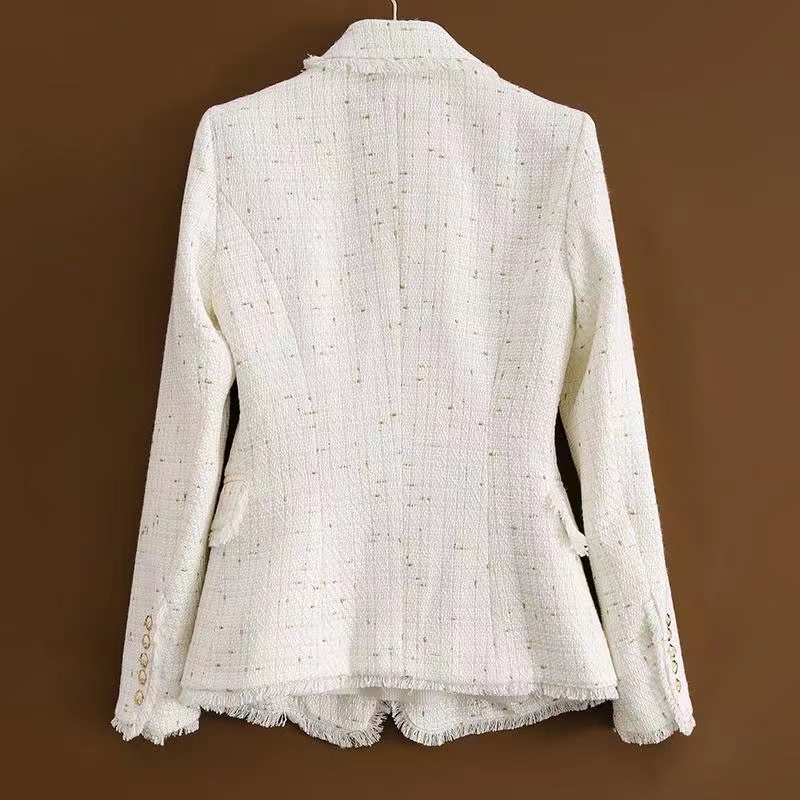 Áo Khoác Dáng Ôm Có Thắt Lưng Màu Vàng Kim Thời Trang Mùa Thu Cho Nữ