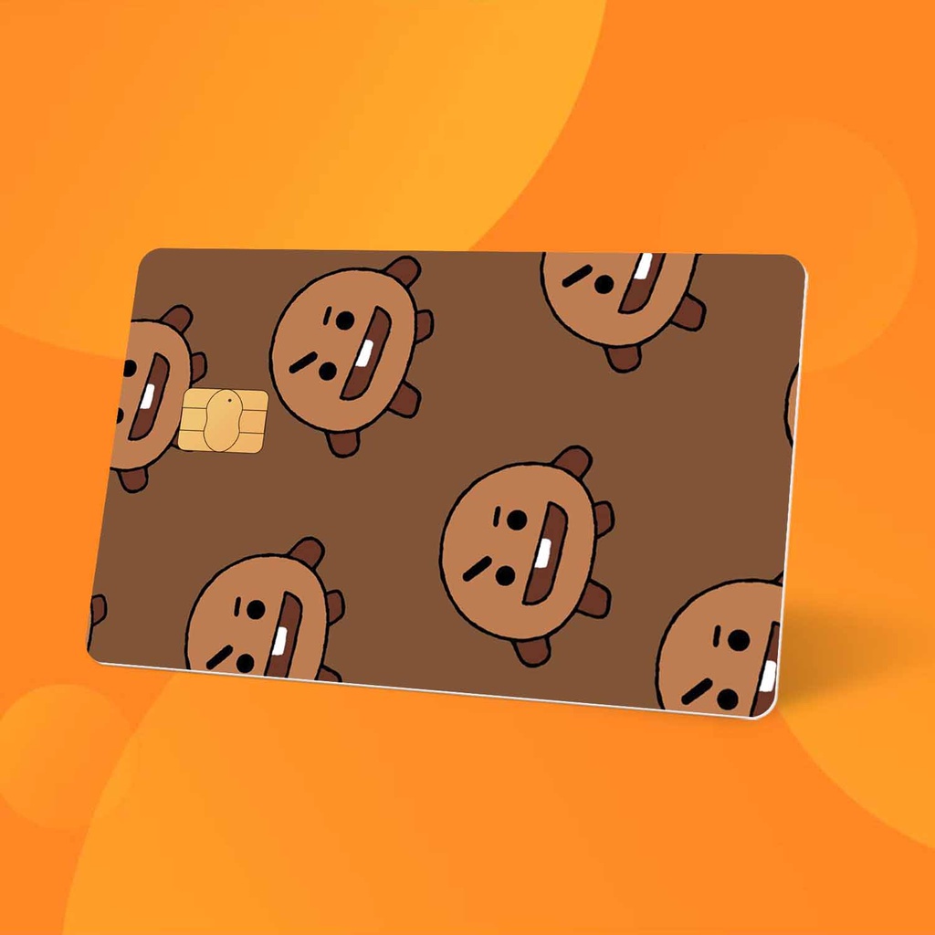 Miếng Dán Thẻ Card Shooky BT21 BTS | SKIN ATM, Thẻ Chung Cư Trang Trí - Chất Liệu Decal Vinyl Chống Nước