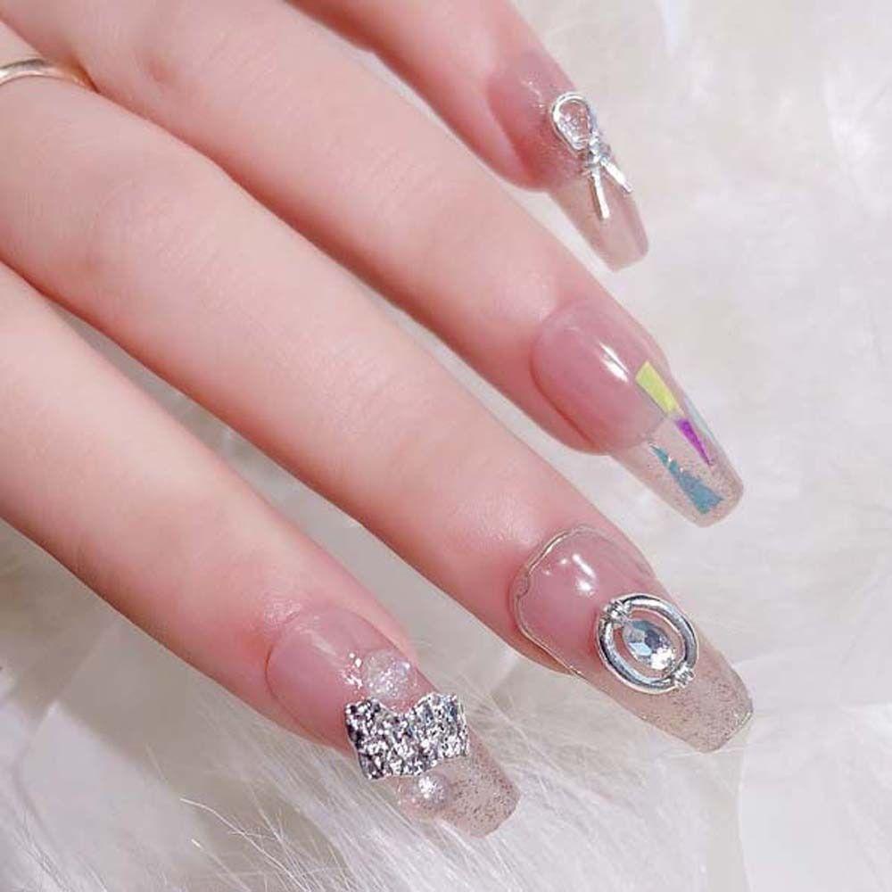 Phụ Kiện Trang Trí Móng Tay 3D Bằng Kim Loại Thời Trang Dành Cho Nữ