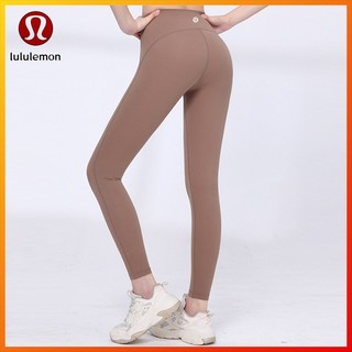 Lululemon quần legging thể thao hai mặt cạp cao bằng vải lycra k021