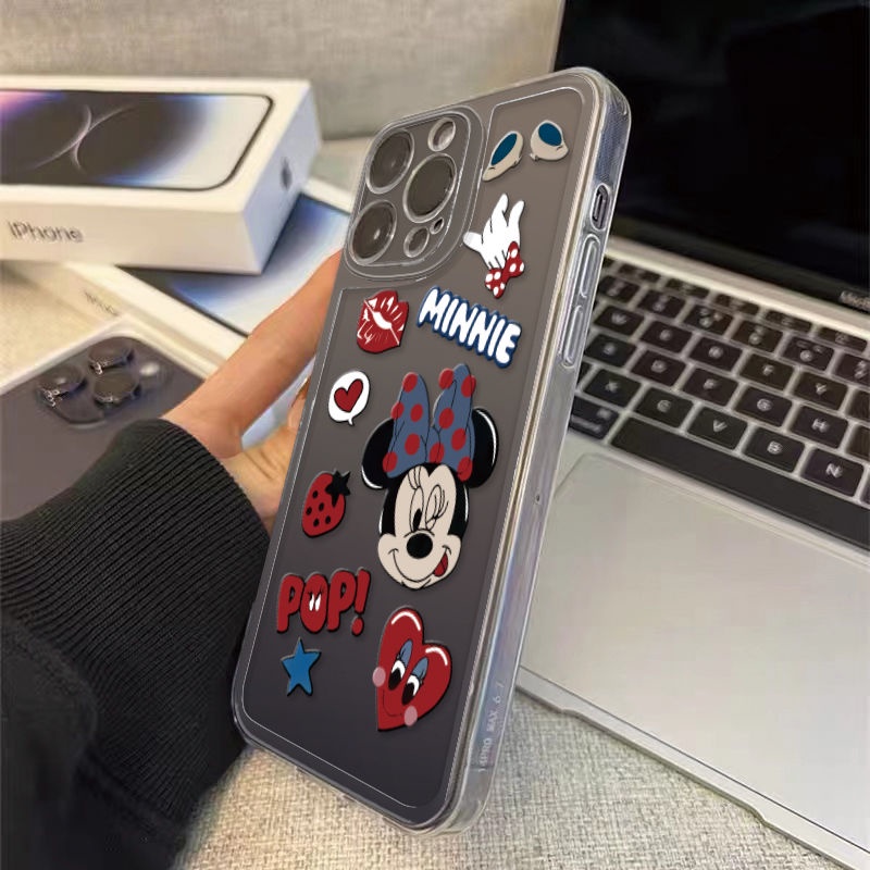 ✅Ốp Điện Thoại Mềm Màu Trong Suốt Hình Chuột Mickey Minnie Cho iPhone14ProMax 13 / x F8YQ