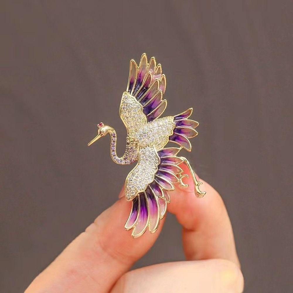 Ghim Cài Áo Hình Chim Phượng Hoàng Phong Cách Vintage Ngọt Ngào Cho Nữ|Phụ Kiện Quần Áo Bằng Hợp Kim Chất Lượng
