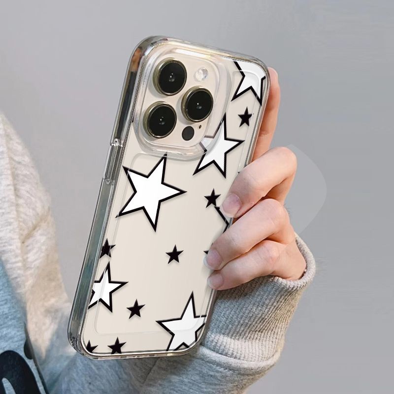 ✅Ốp Điện Thoại Chống Sốc Họa Tiết Ngôi Sao Đơn Giản Cho iPhone14 / 13promax 12 / 11 7 / 8plus H8XI