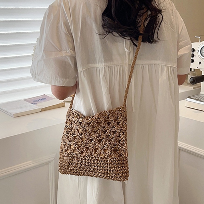 Ielgy Túi Đeo Chéo Vai Thiết Kế Rỗng Nhẹ Nhàng Phong Cách Kỳ Nghỉ Cho Nữ