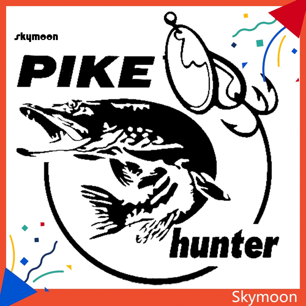 Đề Can Phản Quang PET In Hình Pike Hunter Trang Trí Cửa Sổ / Xe Hơi / Laptop
