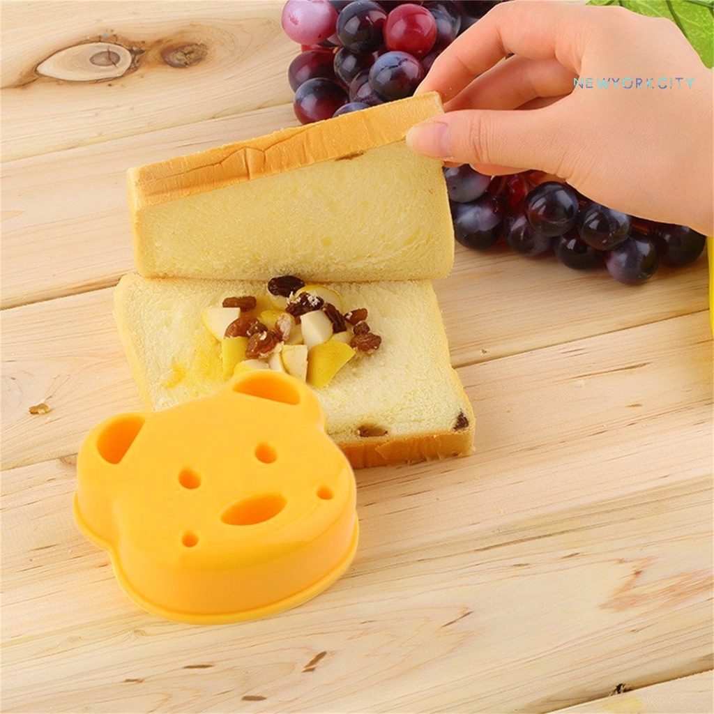 Khuôn Làm Bánh Mì Sandwich Hình Gấu Teddy Dễ Thương Không Mùi Tiện Dụng