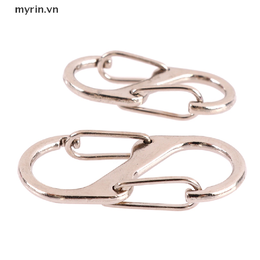 Set 10 Móc Khóa Chữ S Bằng Thép Không Gỉ Tiện Dụng