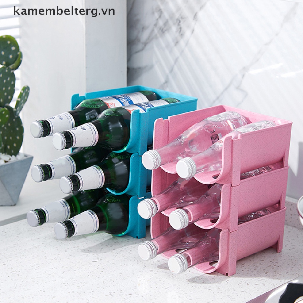 Khay Đựng Lon Bia / Nước Ngọt Xếp Chồng Tiện Dụng Cho Tủ Lạnh