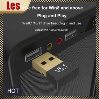 USB Bluetooth-compatible 5.1 Adapter Wireless Transmitter Receiver for Laptop PC