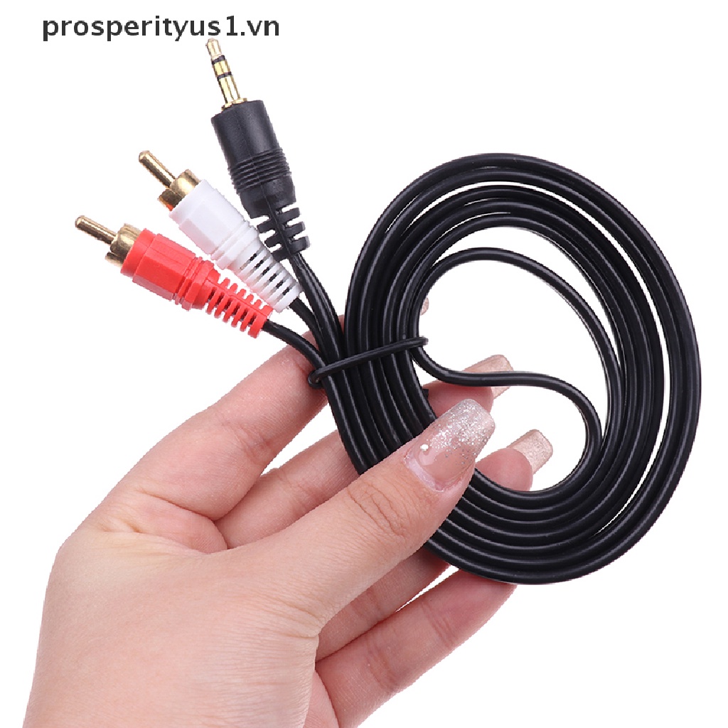 Dây Cáp Âm Thanh / Video 2RCA Chuyển Đổi Giắc Cắm 3.5mm Sang 2 RCA prosperityus1 Cho PC DVD TV VCR