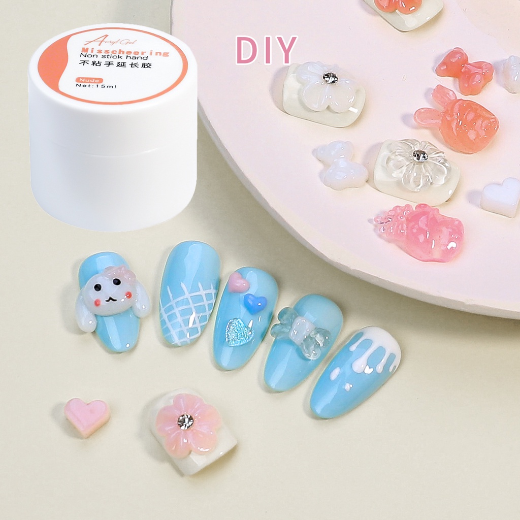 Keo Dán Nối Dài Móng Tay 15ml Tiết Kiệm Sức Không Gây Kích Ứng 4 Màu