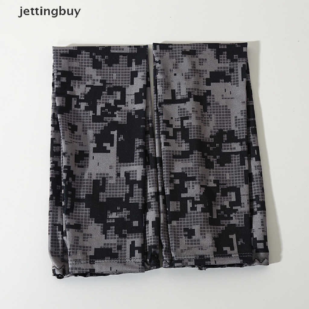 Ống tay JETTING dáng dài bằng lụa lạnh chống tia UV họa tiết rằn ri