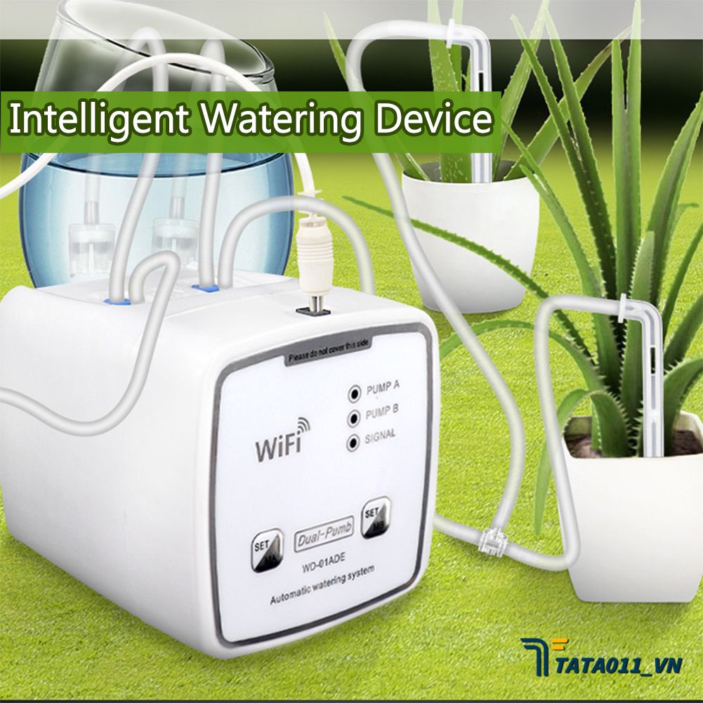 Thiết Bị Tưới Nước Wifi 5V Bơm Đôi Hệ Thống Tưới Nhỏ Giọt Tự Động Hẹn Giờ Bộ Điều Khiển Ứng Dụng Từ Xa Dụng Cụ Làm Vườn Cho Chậu Hoa VN1