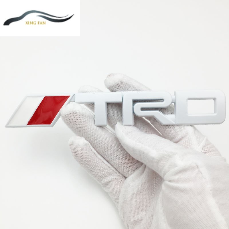 Miếng Dán LOGO TRD 3D Bằng Kim Loại Trang Trí Xe Hơi Thể Thao Toyota
