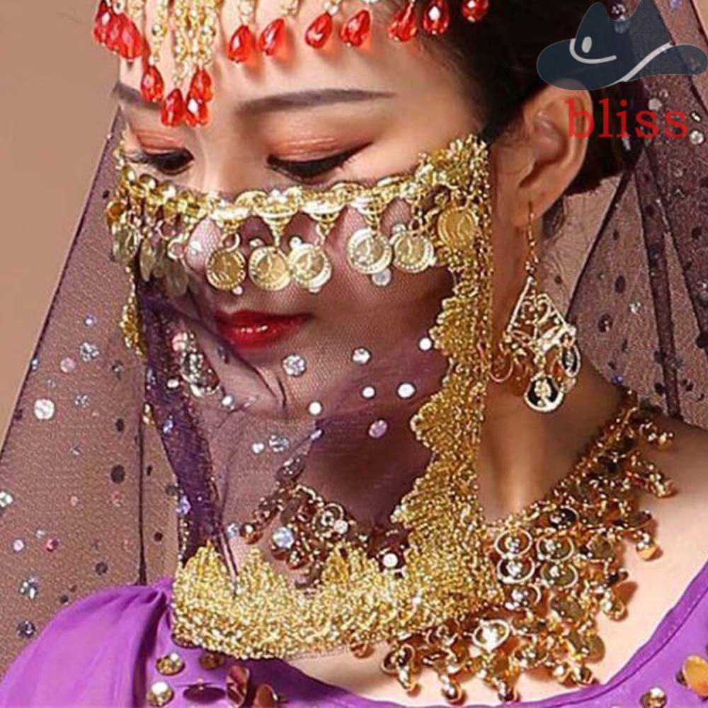 Mạng Che Mặt Đính Kim Sa Lấp Lánh Quyến Rũ Cho Nữ