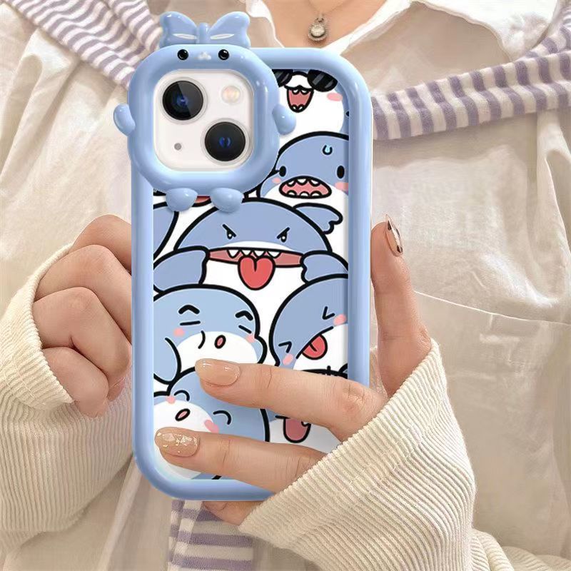 ✅Ốp Điện Thoại Mềm Trong Suốt Chống Sốc In Hình Cá Mập Cho iPhone 11 12Pro 14 / 13promax 7 / 8Pin