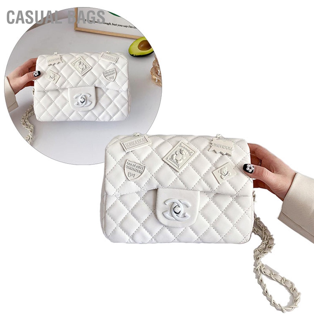 Casual Bags Túi Nữ Da PU Thời Trang Sang Trọng Dây Xích Có Thể Điều Chỉnh Đeo Vai Cho Công Việc Văn Phòng