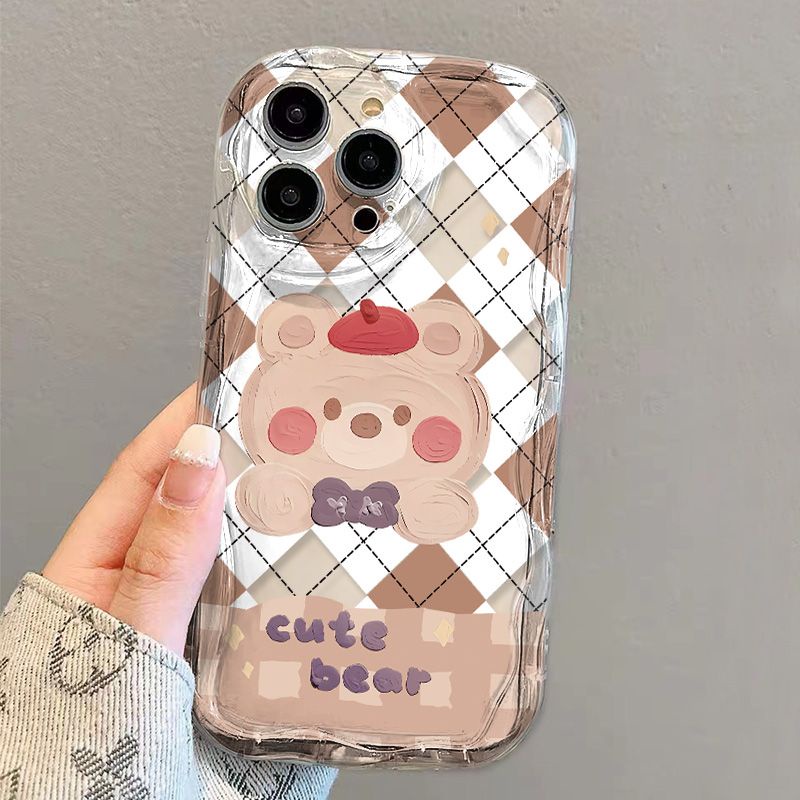 ✅Ốp Điện Thoại Mềm Trong Suốt Chống Sốc Hình Gấu Cho iPhone14 / 13promax 12 / 11 7 / 8p xs / r N3XT