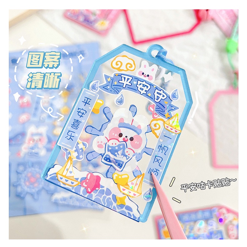 Móc Khóa Acrylic Họa Tiết Hoạt Hình Dễ Thương Dùng Trang Trí DIY