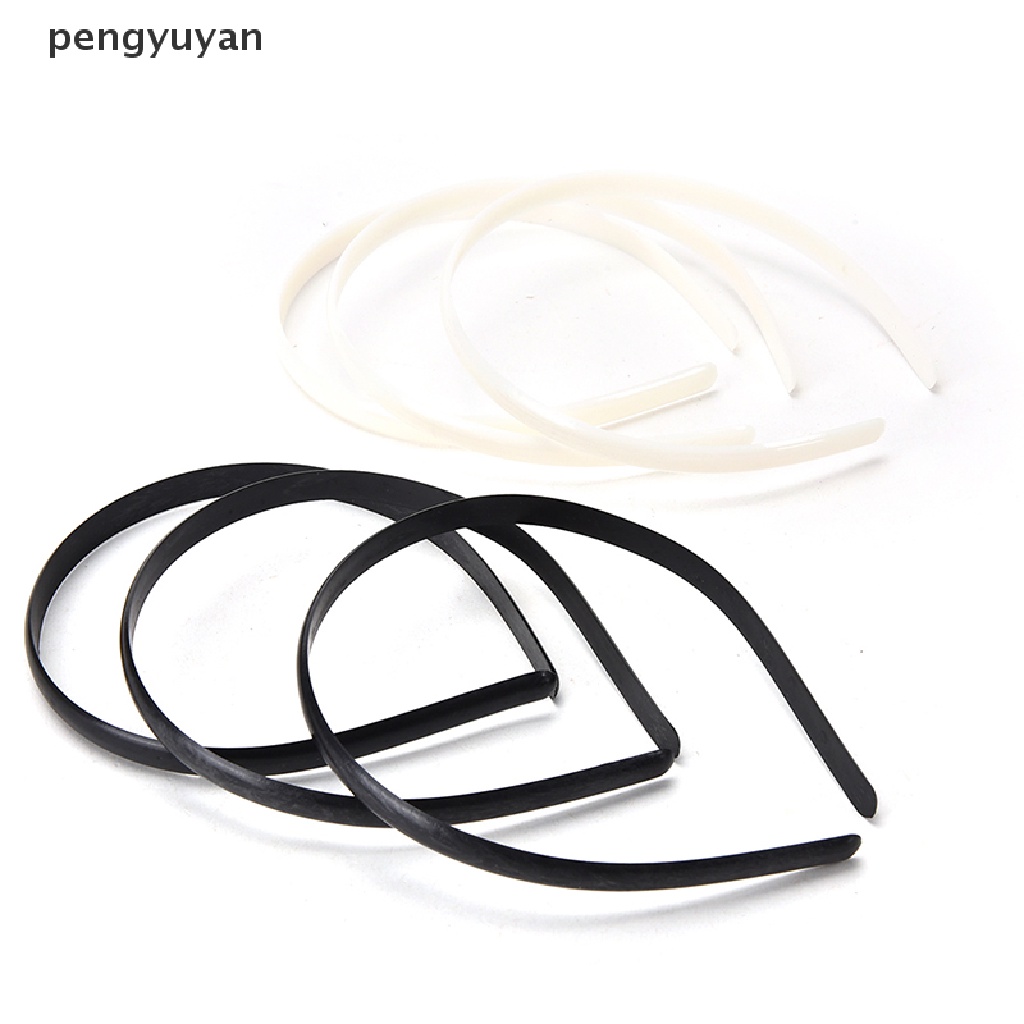 Set 10 Băng Đô Nhựa Không Răng 2 Màu Tự Làm Thủ Công Cho Bé