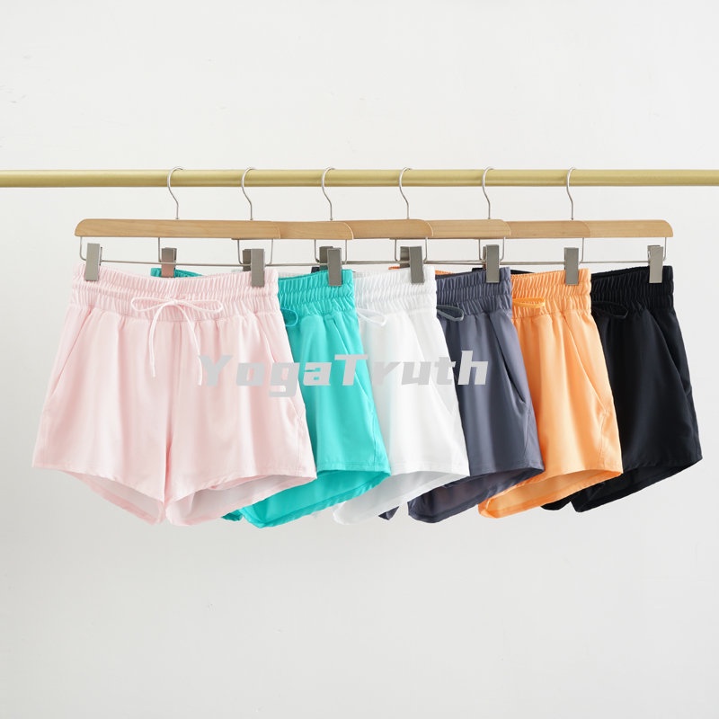 Quần Short Thể Thao Lưng Cao Dáng Rộng Thoáng Khí Chống Lóa Dành Cho Nữ