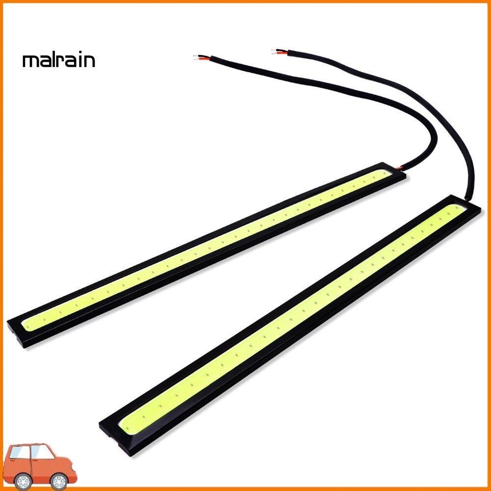 Bộ 2 Dải Đèn LED COB 17cm Chống Nước Phá Sương Mù Chạy Ban Ngày Cho Xe Hơi