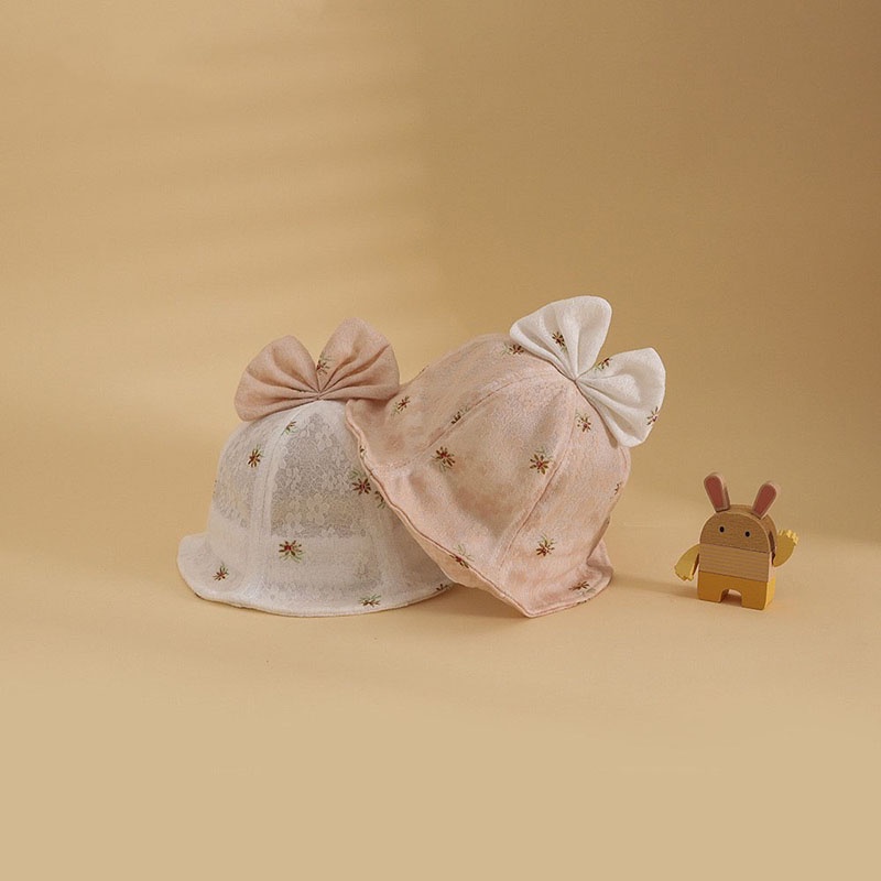 Nón Tai Bèo Đính Nơ Xinh Xắn Cho Bé Gái