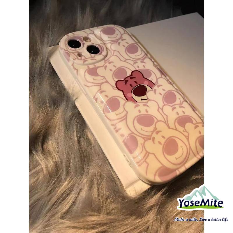 Gấu dâu tây Ốp lưng phone case Samsung M53 5G M52 5G M33 5G M23 5G A73 5G A72 A71 4G A53 5G A52/A52s 5G A51 4G A50/A50s/A30s A32 4G A31 A30/A20 A23 5G A22 5G