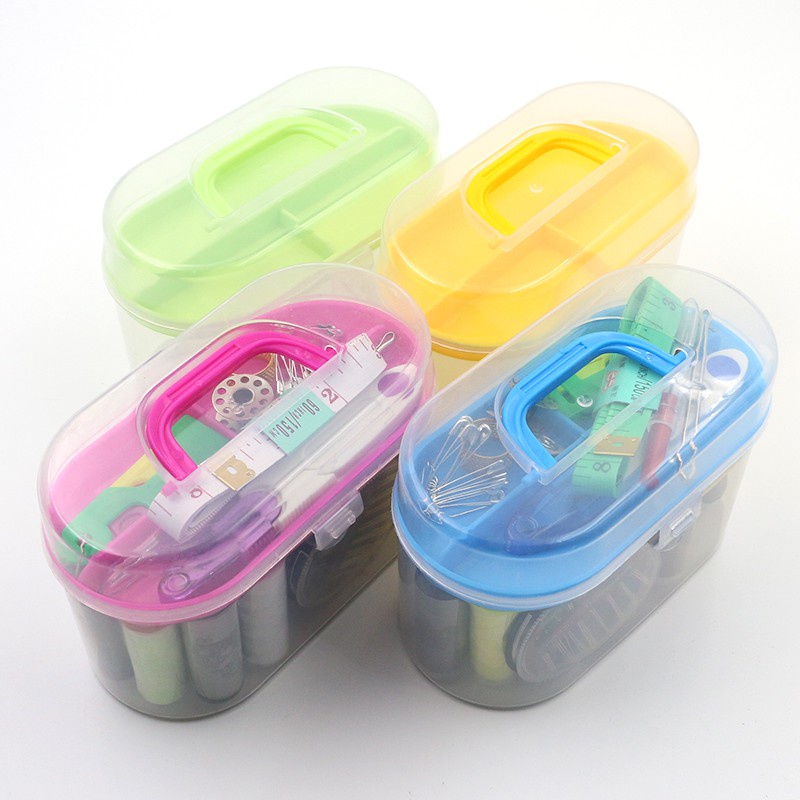 Bộ kim chỉ may vá đa năng 45 món kèm hộp đựng trong suốt