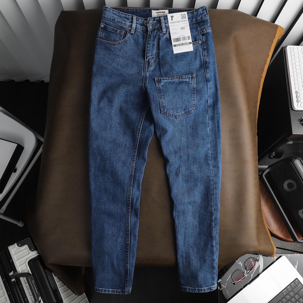 Quần Jeans Nam Levine Trơn Phối Túi Độc Đáo Chất Vải Denim Dày Dặn Phong Cách Trẻ Trung Form Baggy Thoải Mái - FAPAS