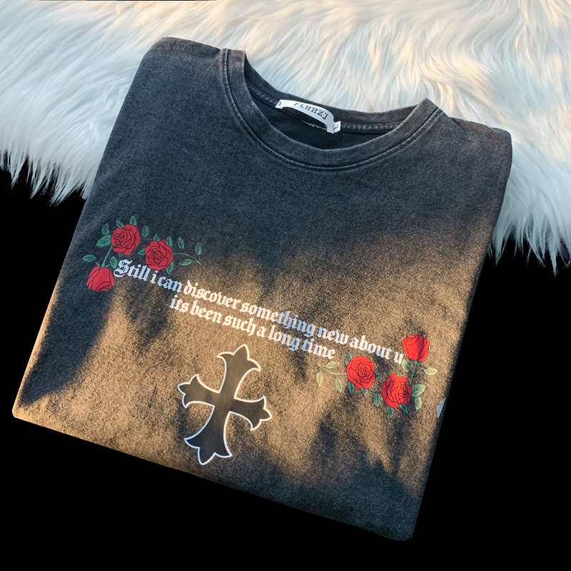 NRVP Áo Thun 100% Cotton Tay Ngắn Dáng Rộng In Họa Tiết Độc Đáo Phong Cách Hàn Quốc Thời Trang Cho Nam Và Nữ