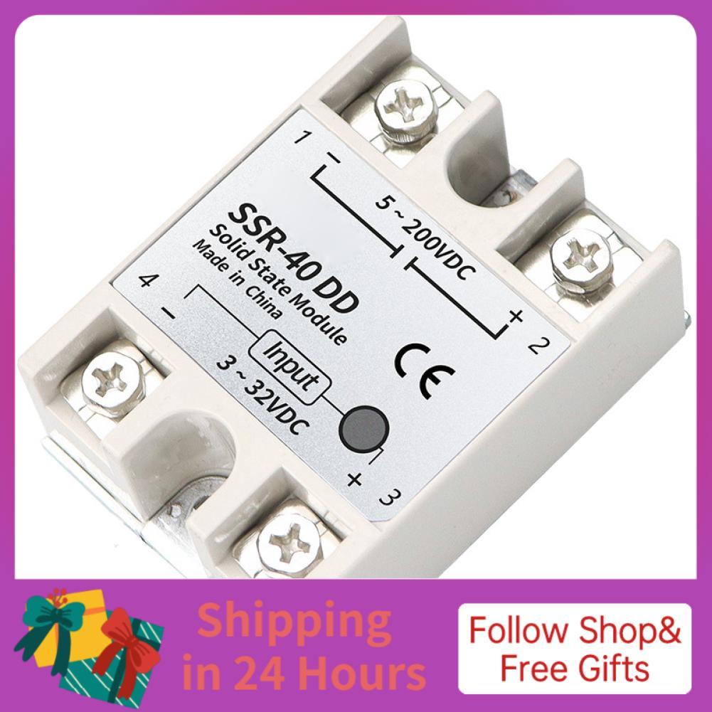 Iuxishop Solid State Relay Pure Red Copper Intelligent Chip Stable Performance High Safety SSR 40DD